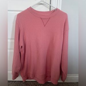 Small Oversized Aerie Pink Crewneck